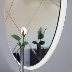 Füme Paxlava Naxışlı Yuvarlaq Güzgü A701 60 cm - Neohome (1)