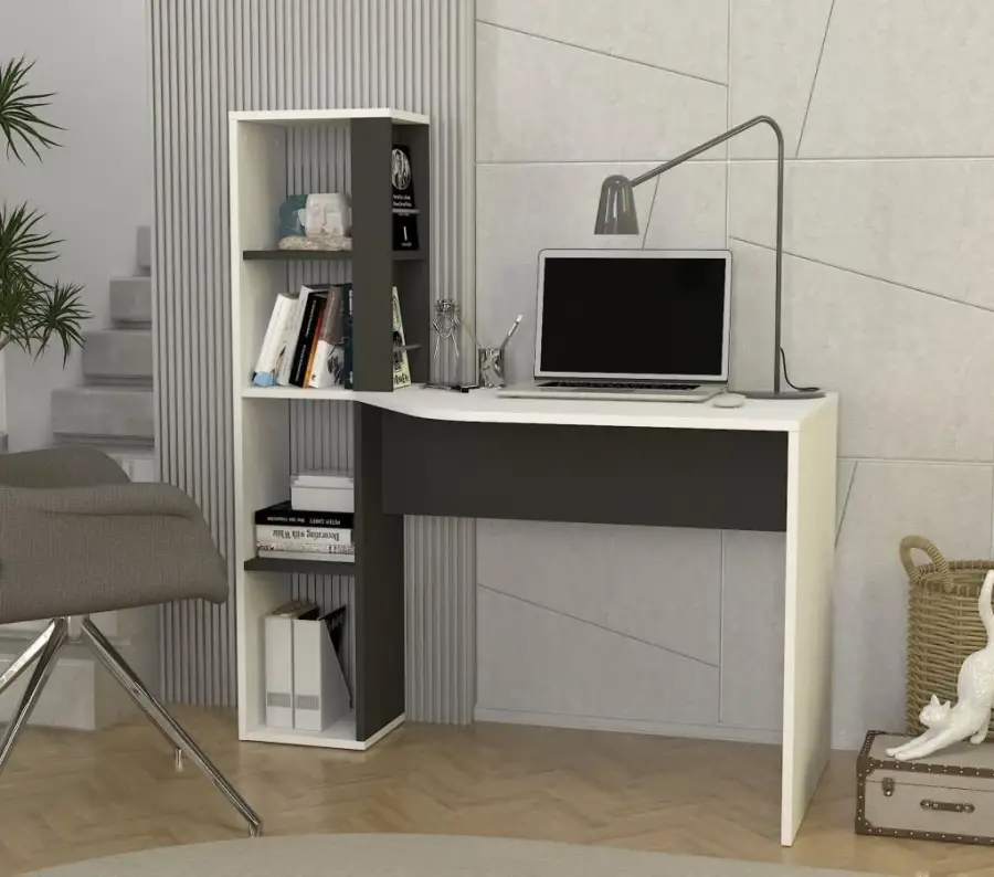Gemini Çalışma Masası - Ağ/Antrasit - 3