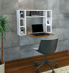 Genavi Çalışma Masası - Ağ/Cəviz - Modev