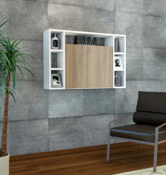 Genavi Çalışma Masası - Ağ/Cəviz - Modev (1)