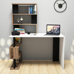 Genoa Çalışma Masası - Ağ/Cəviz/Qara - Modev