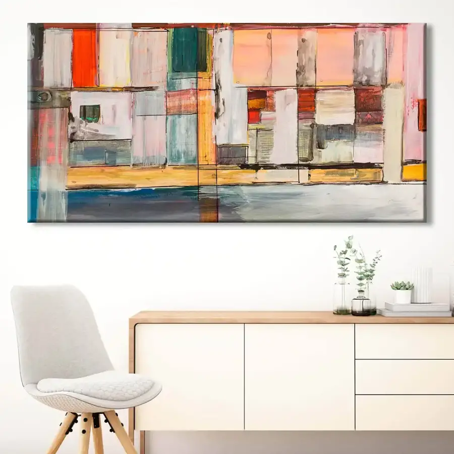 Geometric Abstraction Kətan Tablo TB2098 - 2