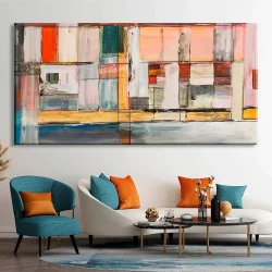 Geometric Abstraction Kətan Tablo TB2098 - 1