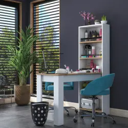 Gina Makiyaj Masası - Ağ/Meşə - 3