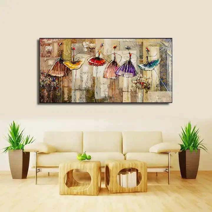 Girls Dance Oil Painting Kətan Tablo TB1052 - 1