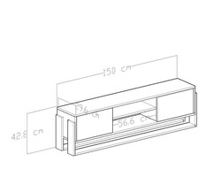 Anka Tv Stend - Cəviz - Ağ - 5