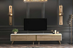 Arges Tv Stend - Ağ/Cəviz - 2