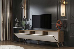 Austin Tv Stend - Ağ/Cəviz - 2
