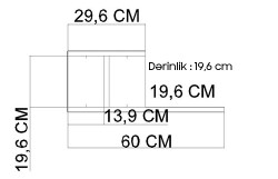 Bentla Divar Rəfi - Ağ - Modev (1)