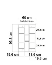 Carlino Divar Rəfi - Ağ - Modev (1)