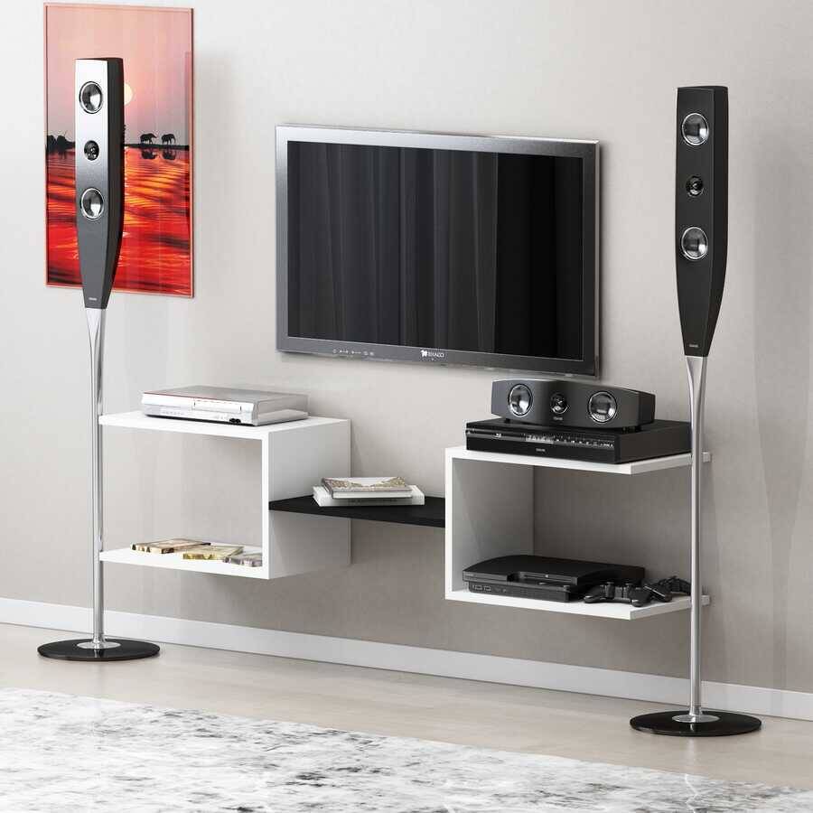 Carmen Tv Stend - Ağ/Qara - 3