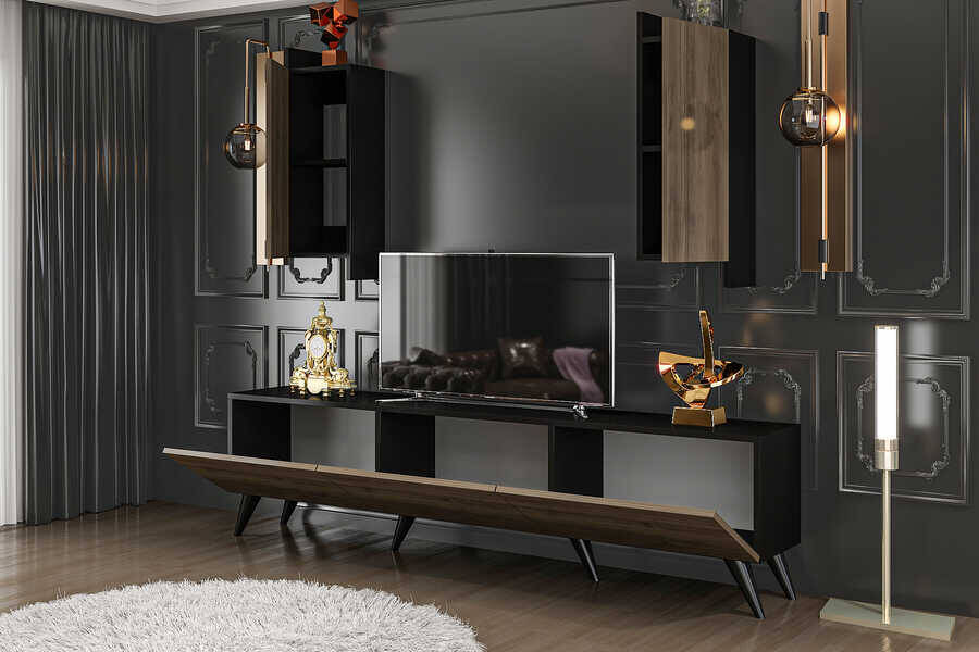 Dante Tv Stend - Cəviz/Qara - 3