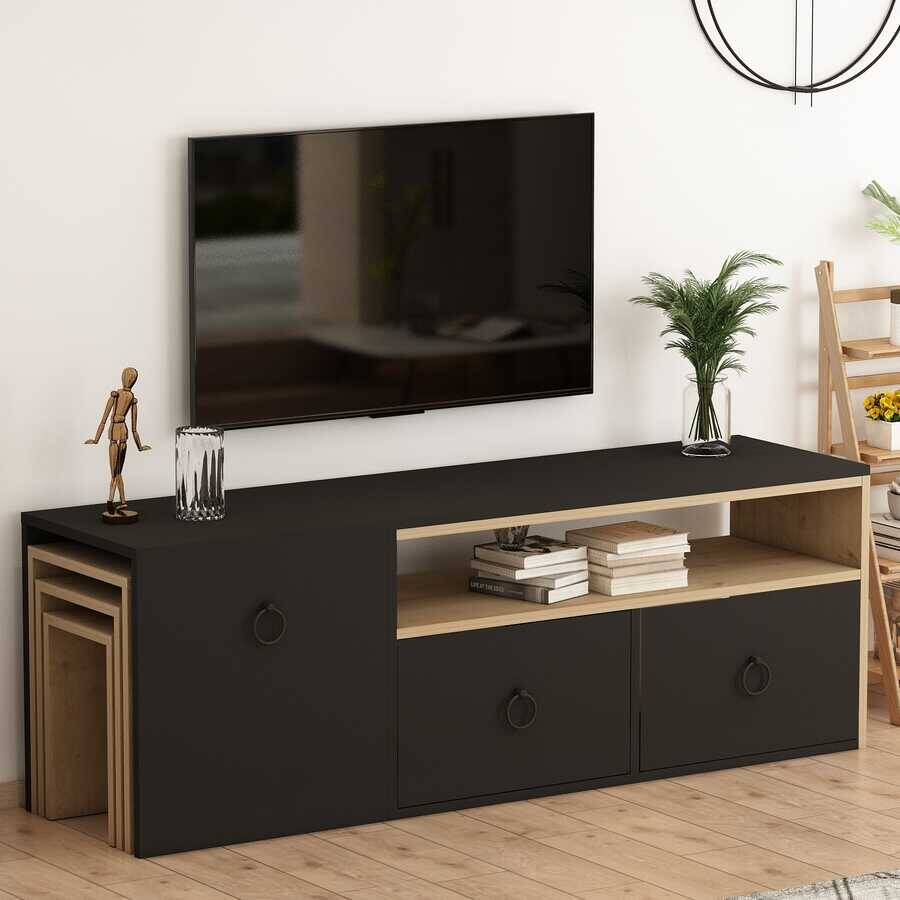 Daphne Tv Stend - Qara/Meşə - 4