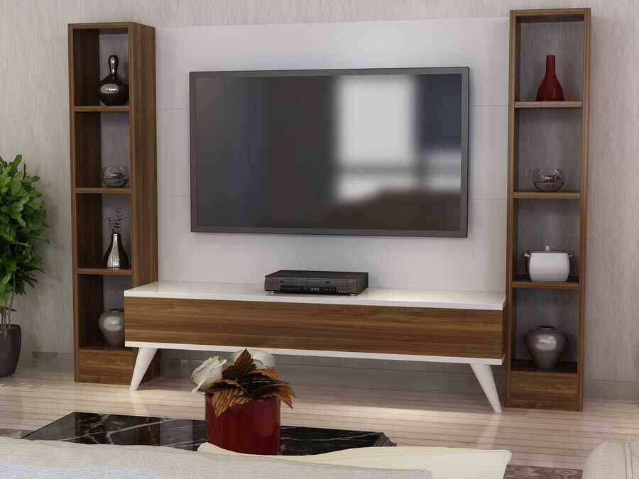 Giva Tv Stend - Ağ/Cəviz - 3