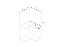 Happy Divar Rəfi - Antrasit/Cəviz - Modev (1)