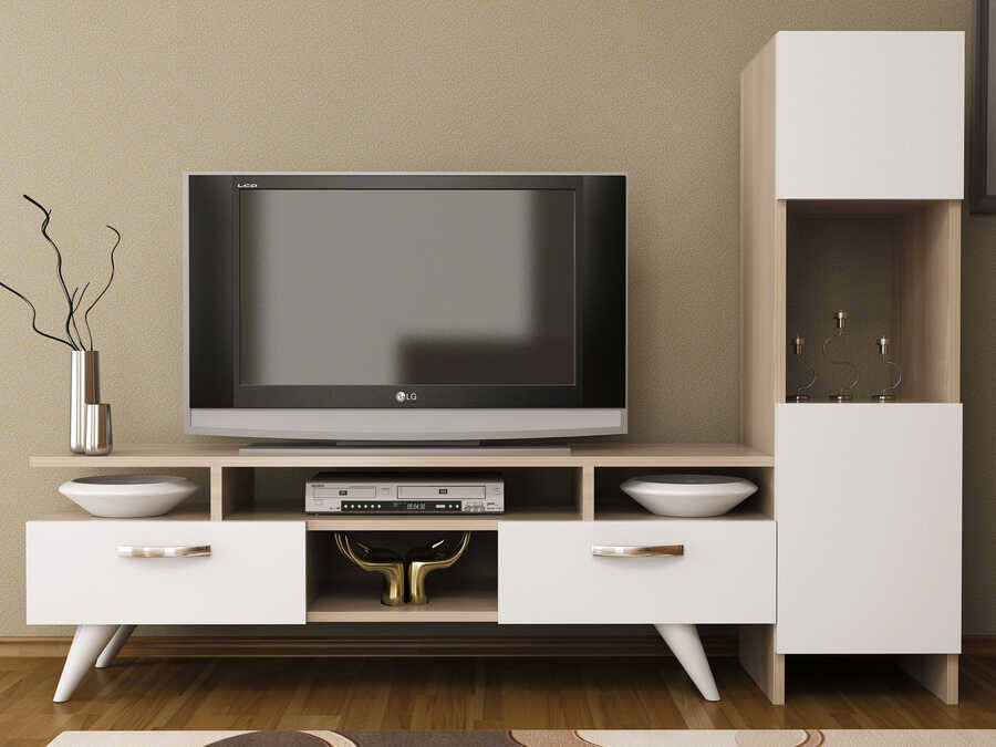 Lanza Tv Stend - Meşə/Ağ - 1