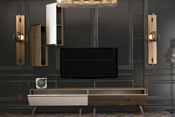Lidya Tv Stend - Ağ/Cəviz - 3