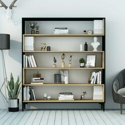 Lock Kitab Rəfi - Meşə/Qara - Modev