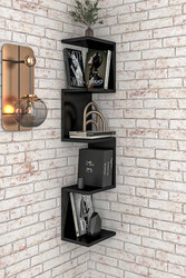 Loki Divar Rəfi - Qara - Modev