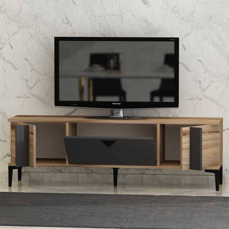 Lyanna Tv Stend - Cəviz/Antrasit - 3