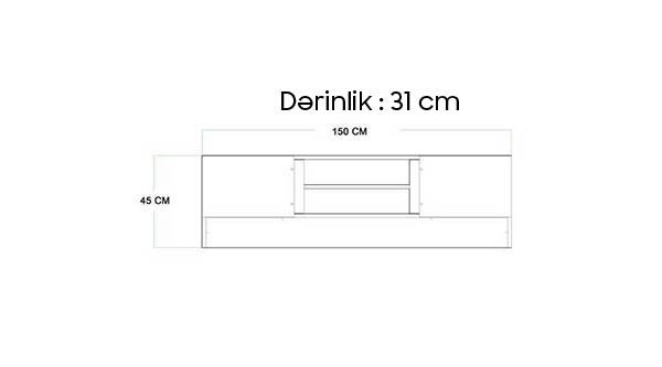 Mayruk Tv Stend - Qara/Cəviz - 4
