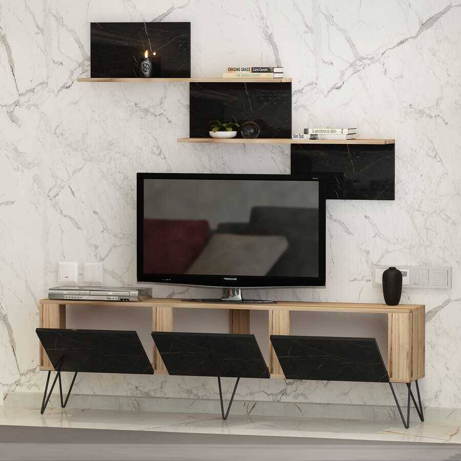 Melisandre Tv Stend - Meşə/Royal Mərmər - 3