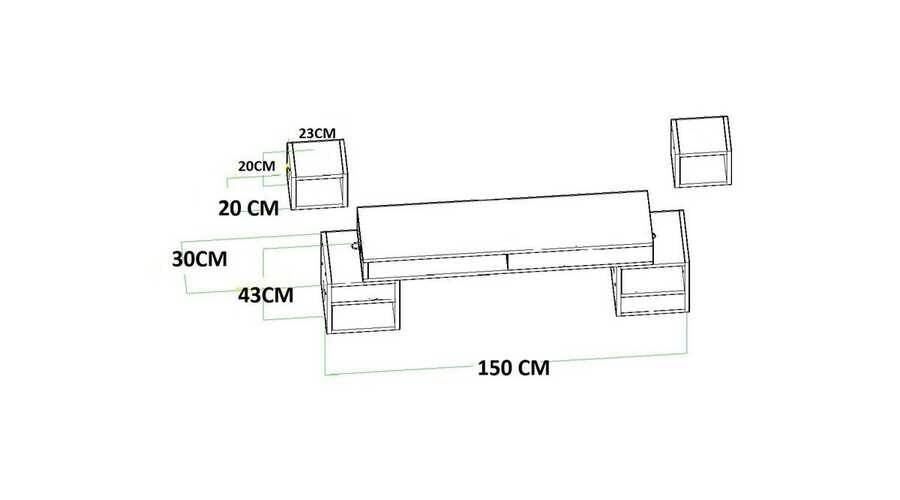 Milla Tv Stend - Ağ-Cəviz - 4