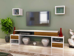 Milla Tv Stend - Ağ/Cəviz - 3