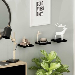 Moon Divar Rəfi - Qara - Modev