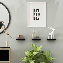 Moon Divar Rəfi - Qara - Modev (1)