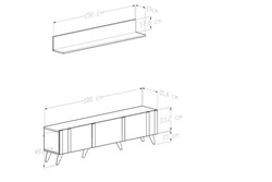 Neva Tv Stend 180cm - Ağ - 5