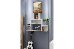 Nicci Divar Rəfi - Ağ - Modev