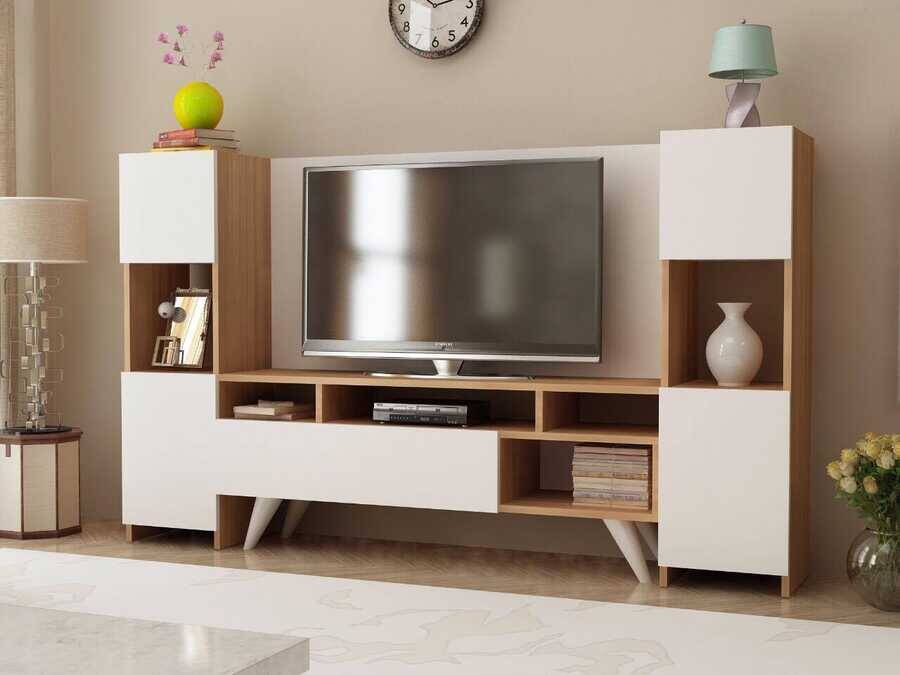 Onur Tv Stend - Ağ-Teak - 1