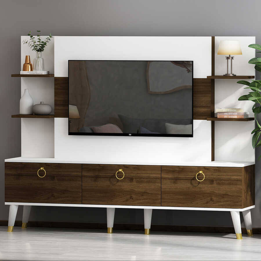 Opus Tv Stend - Cəviz/Ağ - 3