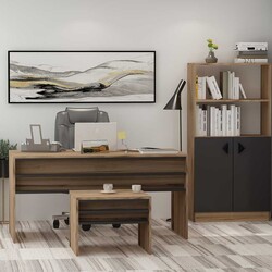 Orion Çalışma Masası - Meşə/Antrasit - Modev (1)