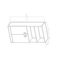 Orion Kitab Rəfi - Cəviz/Antrasit - Modev (1)