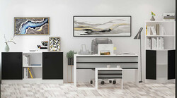 Orion Ofis Dəsti - Çalışma Masası + Kitab Rəfi + Konsol + Jurnal Masası - Modev