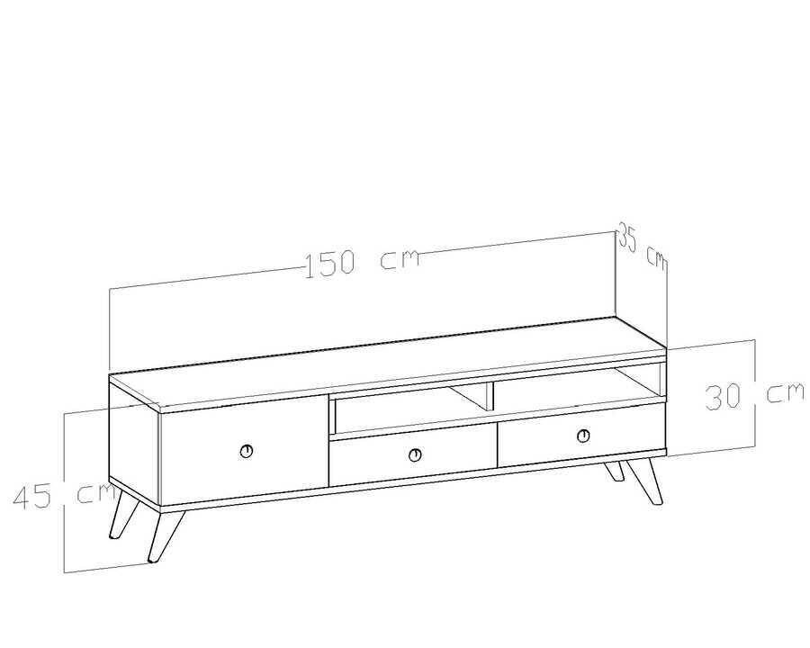 Roi Tv Stend - Cəviz/Qara - 5