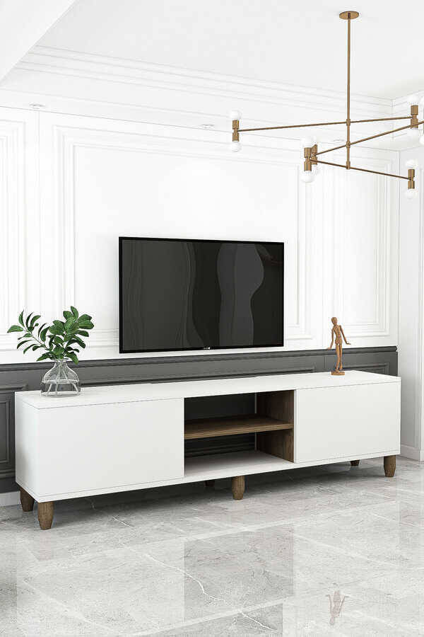 Roma Tv Stend - Ağ/Cəviz - 2
