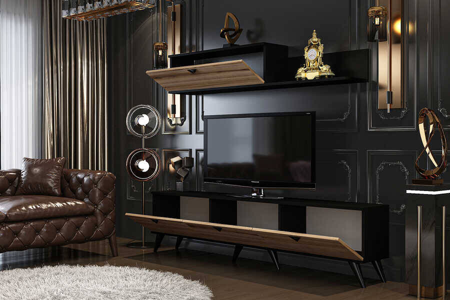 Serenity Tv Stend - Meşə/Qara - 3