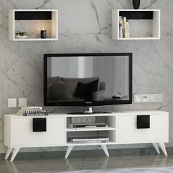 Snow Tv Stend - Ağ/Qara - 2