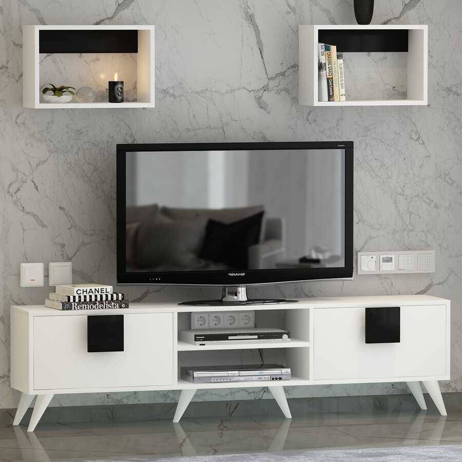 Snow Tv Stend - Ağ/Qara - 2