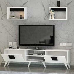Snow Tv Stend - Ağ/Qara - 3