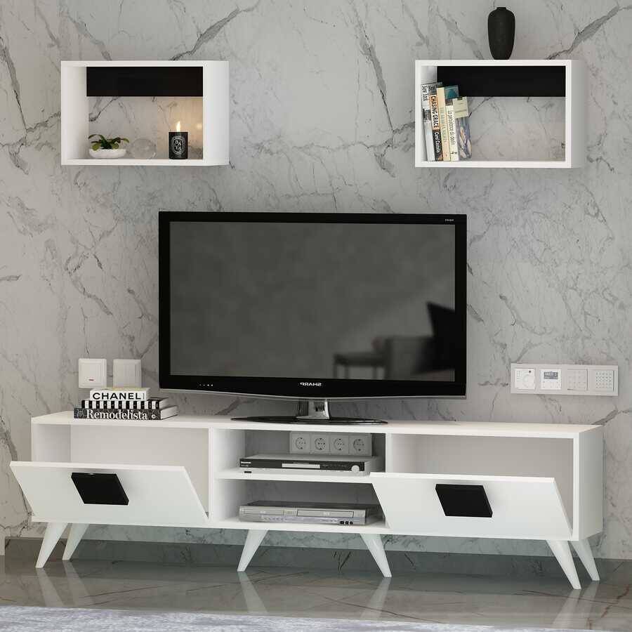 Snow Tv Stend - Ağ/Qara - 3