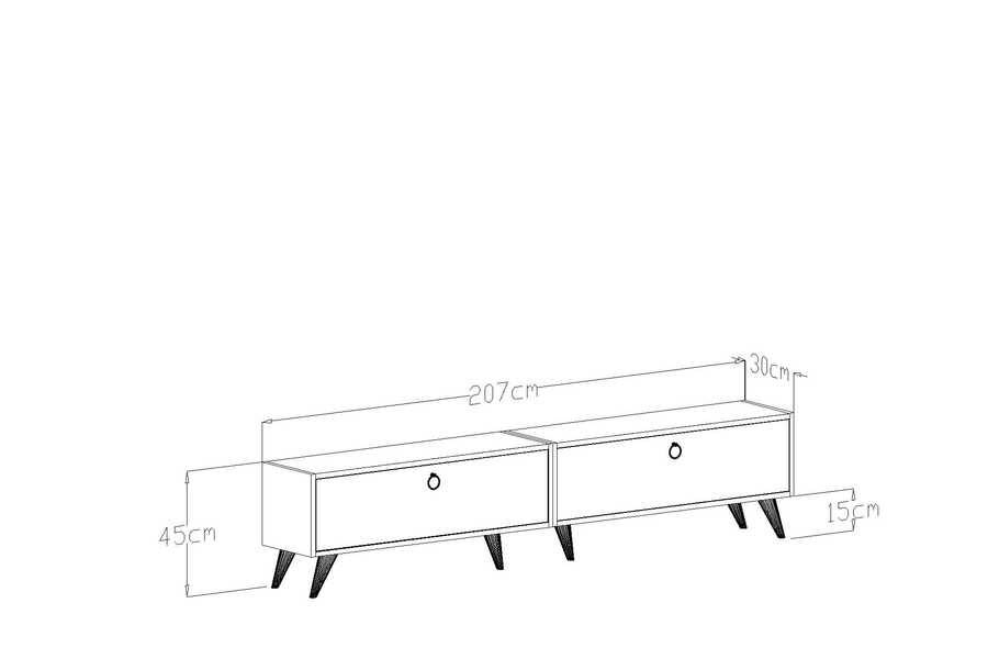 Starlight Tv Stend - Qara/Qızılı Bant - 4