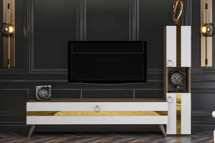 Temmuz Tv Stend - Cəviz/Ağ - 2