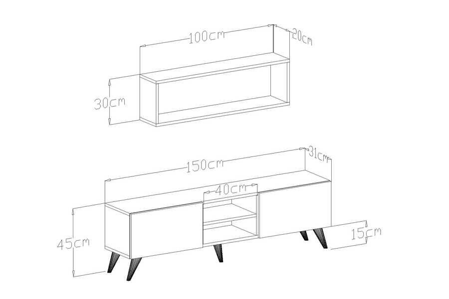 Thor Tv Stend - Cəviz/Qara - 5
