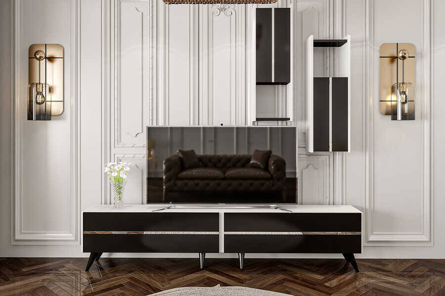 Walter Tv Stend - Ağ/Qara Gümüşü - 2