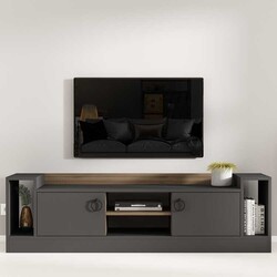West Tv Stend - Antrasit/Cəviz - 1