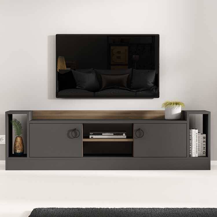 West Tv Stend - Antrasit/Cəviz - 2